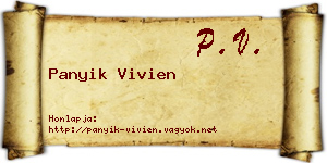 Panyik Vivien névjegykártya